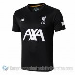 Camiseta de Entrenamiento Liverpool 19-20 Negro Blanco