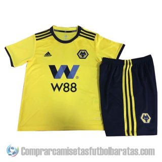 Camiseta Wolves Primera Nino 18-19 Camiseta Wolves Primera Nino 18-19