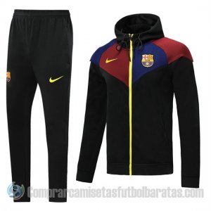 Chandal con Capucha del Barcelona 20-21 Negro