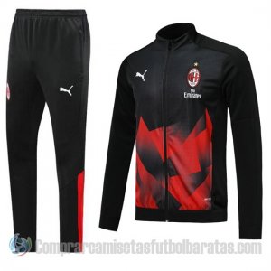 Chandal del AC Milan 19-20 Negro y Rojo