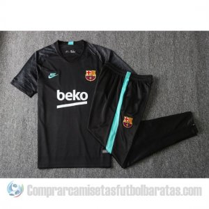 Chandal del Barcelona Manga Corta 19-20 Negro