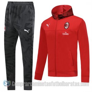 Chandal con Capucha del AC Milan 19-20 Rojo