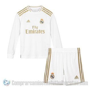 Camiseta Real Madrid Primera Manga Larga Nino 19-20 Camiseta Real Madrid Primera Manga Larga Nino 19-20