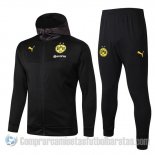 Chandal con Capucha del Borussia Dortmund 19-20 Negro