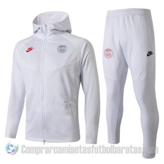 Chandal con Capucha del Paris Saint-Germain 19-20 Blanco