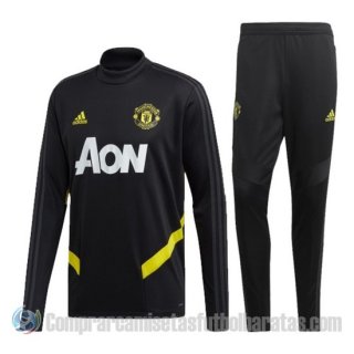 Chandal del Manchester United Nino 19-20 Negro y Amarillo Chandal del Manchester United Nino 19-20 Negro y Amarillo