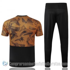 Chandal del Olympique Marsella Manga Corta 19-20 Negro