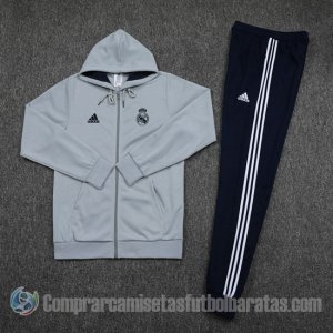 Chandal con Capucha del Real Madrid 19-20 Gris