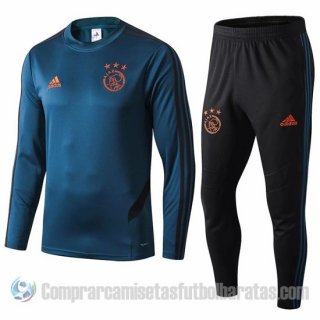 Chandal del Ajax Nino 19-20 Azul Verde Chandal del Ajax Nino 19-20 Azul Verde