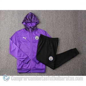 Chandal con Capucha del Manchester City 19-20 Purpura