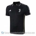 Camiseta Polo del Juventus 19-20 Negro y Blanco