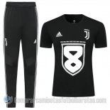 Chandal del Juventus Escudo de Celebracion Manga Corta 19-20 Negro