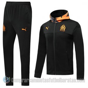 Chandal con Capucha del Olympique Marsella 19-20 Negro