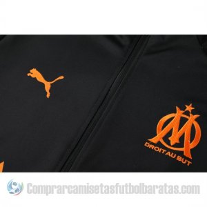 Chaqueta del Olympique Marsella 19-20 Negro y Naranja