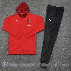 Chandal con Capucha del AC Milan 19-20 Rojo