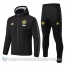 Chandal con Capucha del Manchester United 19-20 Negro