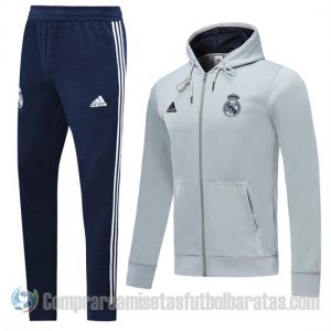 Chandal con Capucha del Real Madrid 19-20 Gris