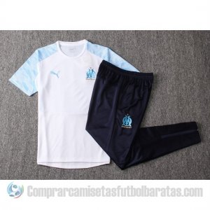 Chandal del Olympique Marsella Manga Corta 19-20 Blanco