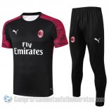 Chandal del AC Milan Manga Corta 19-20 Negro