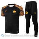 Chandal del Olympique Marsella Manga Corta 19-20 Negro