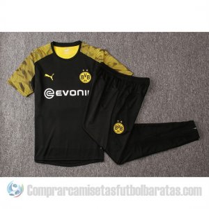 Chandal del Borussia Dortmund Manga Corta 19-20 Negro