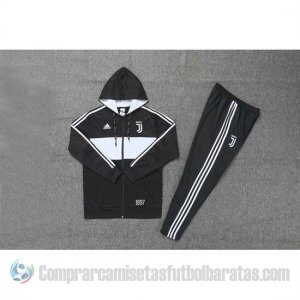 Chandal con Capucha del Juventus 19-20 Negro