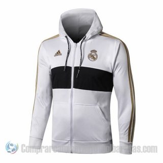 Chaqueta con Capucha del Real Madrid 19-20 Blanco Chaqueta con Capucha del Real Madrid 19-20 Blanco