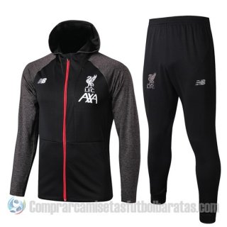 Chandal con Capucha del Liverpool 19-20 Negro Chandal con Capucha del Liverpool 19-20 Negro