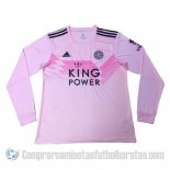 Camiseta Leicester City Segunda Manga Larga 19-20 Rosa