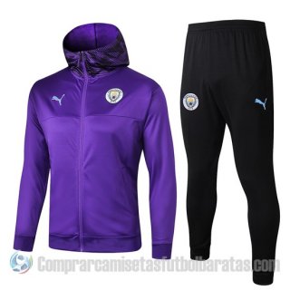 Chandal con Capucha del Manchester City 19-20 Purpura