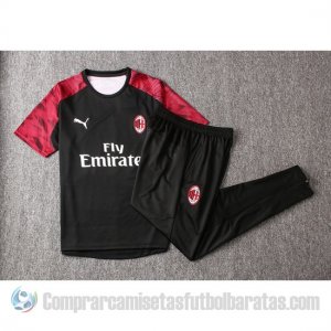 Chandal del AC Milan Manga Corta 19-20 Negro