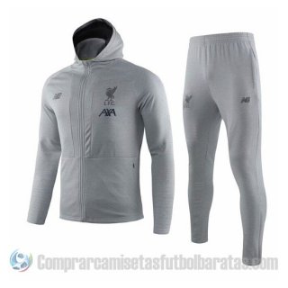 Chandal con Capucha del Liverpool 19-20 Gris Chandal con Capucha del Liverpool 19-20 Gris