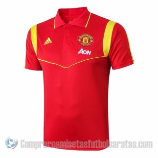 Camiseta Polo del Manchester United 19-20 Rojo y Amarillo Camiseta Polo del Manchester United 19-20 Rojo y Amarillo