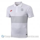 Camiseta Polo del Paris Saint-Germain 19-20 Blanco y Gris
