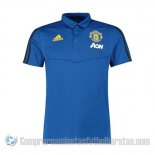 Camiseta Polo del Manchester United 19-20 Azul