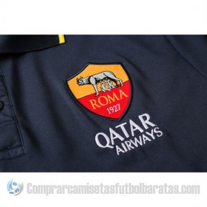 Camiseta Polo del Roma 19-20 Azul