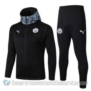 Chandal con Capucha del Manchester City 19-20 Negro Chandal con Capucha del Manchester City 19-20 Negro