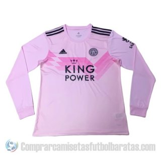 Camiseta Leicester City Segunda Manga Larga 19-20 Rosa Camiseta Leicester City Segunda Manga Larga 19-20 Rosa