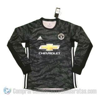 Camiseta Manchester United Portero Manga Larga 19-20 Negro Camiseta Manchester United Portero Manga Larga 19-20 Negro