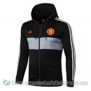 Chaqueta con Capucha del Manchester United 19-20 Negro