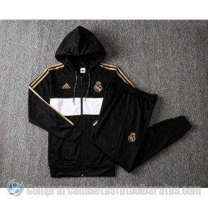 Chandal con Capucha del Real Madrid 19-20 Negro