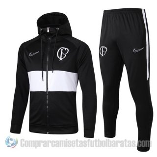 Chandal con Capucha del Corinthians 19-20 Negro Chandal con Capucha del Corinthians 19-20 Negro
