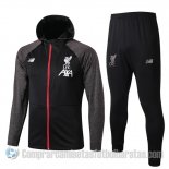 Chandal con Capucha del Liverpool 19-20 Negro