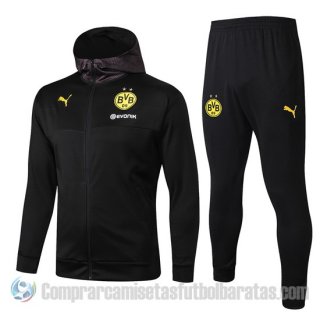 Chandal con Capucha del Borussia Dortmund 19-20 Negro Chandal con Capucha del Borussia Dortmund 19-20 Negro