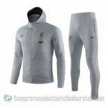 Chandal con Capucha del Liverpool 19-20 Gris