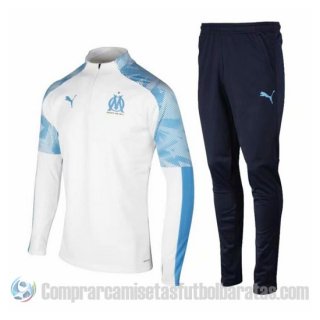 Chandal del Olympique Marsella Nino 2019-20 Blanco Chandal del Olympique Marsella Nino 2019-20 Blanco