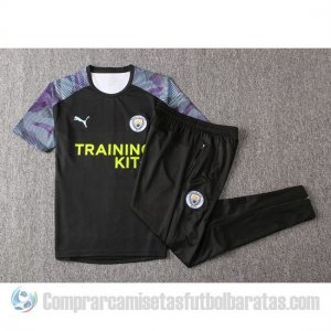 Chandal del Manchester City Manga Corta 19-20 Negro