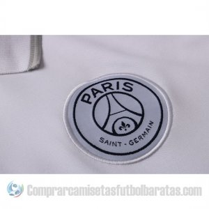 Camiseta Polo del Paris Saint-Germain 19-20 Blanco y Gris