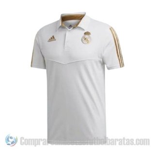 Camiseta Polo del Real Madrid 19-20 Blanco y Oro Camiseta Polo del Real Madrid 19-20 Blanco y Oro