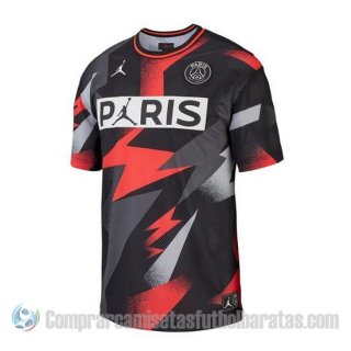 Camiseta de Entrenamiento Paris Saint-Germain Jordan BCFC Mesh 19-20 Gris Rojo Camiseta de Entrenamiento Paris Saint-Germain Jordan BCFC Mesh 19-20 Gris Rojo